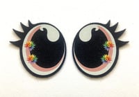 Image 7 of 6 Pairs of Flower Felt Eyes with Eyelashes For Amigurumi