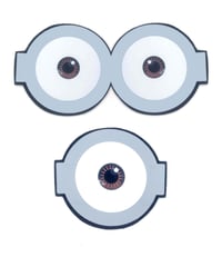 Image 1 of 6 Goggles Felt Eyes with Eyelashes For Amigurumi