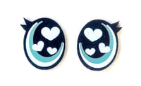 Image 5 of 6 Pairs of Oval Glitter Felt Eyes, With Eyelashes For Amigurumi
