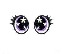 Image 5 of 6 Pairs of Glitter Flower Felt Eyes For Amigurumi
