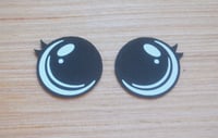 6 Pairs of Round Kawaii Felt Eyes With Eyelashes For Amigurumi