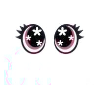 Image 6 of 6 Pairs of Glitter Flower Felt Eyes For Amigurumi