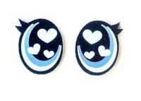 Image 7 of 6 Pairs of Oval Glitter Felt Eyes, With Eyelashes For Amigurumi