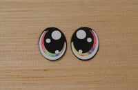 6 Pairs of Micro Tye Dye Oval Felt Eyes For Amigurumi