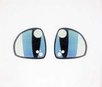 6 Pairs of Blue Dragon Glitter Felt Eyes For Amigurumi