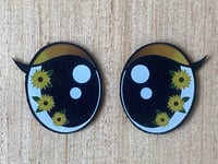6 Pairs of Sunflower Felt Eyes with Eyelashes For Amigurumi
