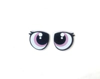 Image 4 of 6 Pairs of Glitter Oval Felt Eyes with Eyelashes For Amigurumi