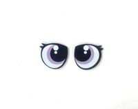 Image 5 of 6 Pairs of Glitter Oval Felt Eyes with Eyelashes For Amigurumi