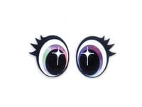 Image 4 of 6 Pairs of Cosmic Glitter Felt Eyes with Eyelashes For Amigurumi