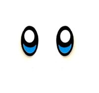 Image 5 of 3 Pairs of Blue Felt eyes For Amigurumi
