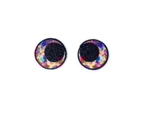 6 Pairs of Micro Tye Dye 12mm Round Felt Eyes For Amigurumi