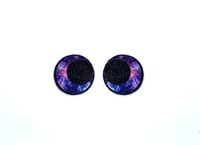 6 Pairs of Purple Tye Dye Felt Eyes For Amigurumi