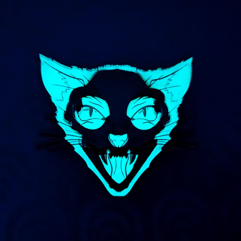 Fierce Schrödinger's Cat Pin