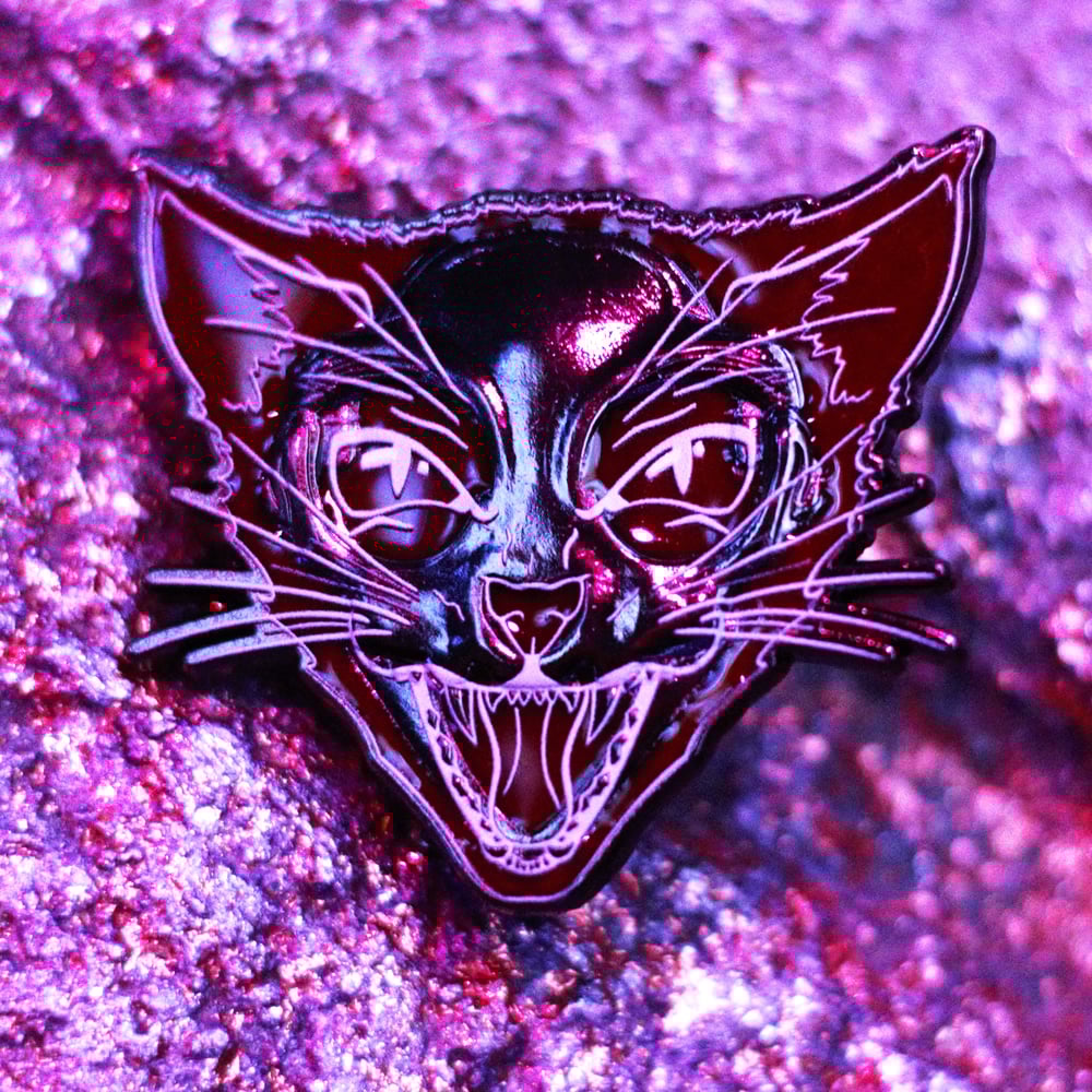 Fierce Schrödinger's Cat Pin