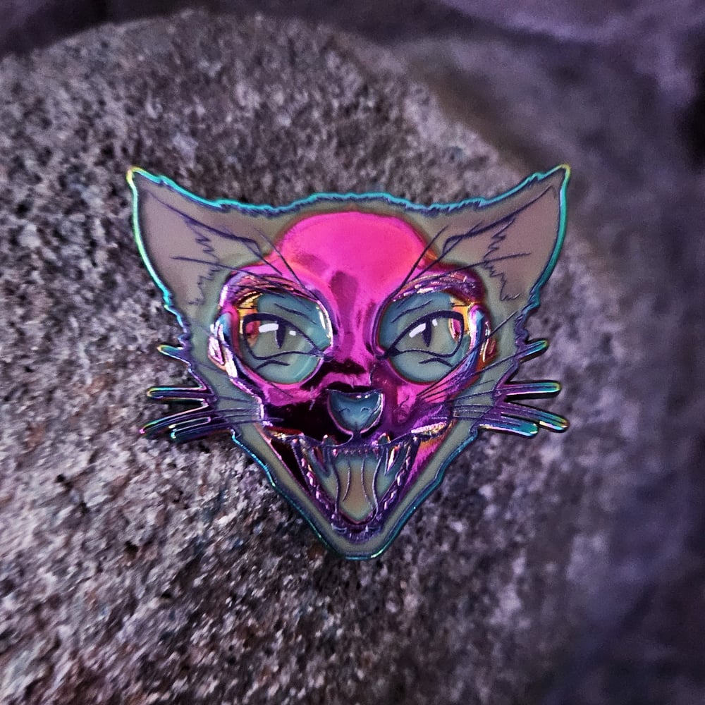 Fierce Schrödinger's Cat Pin