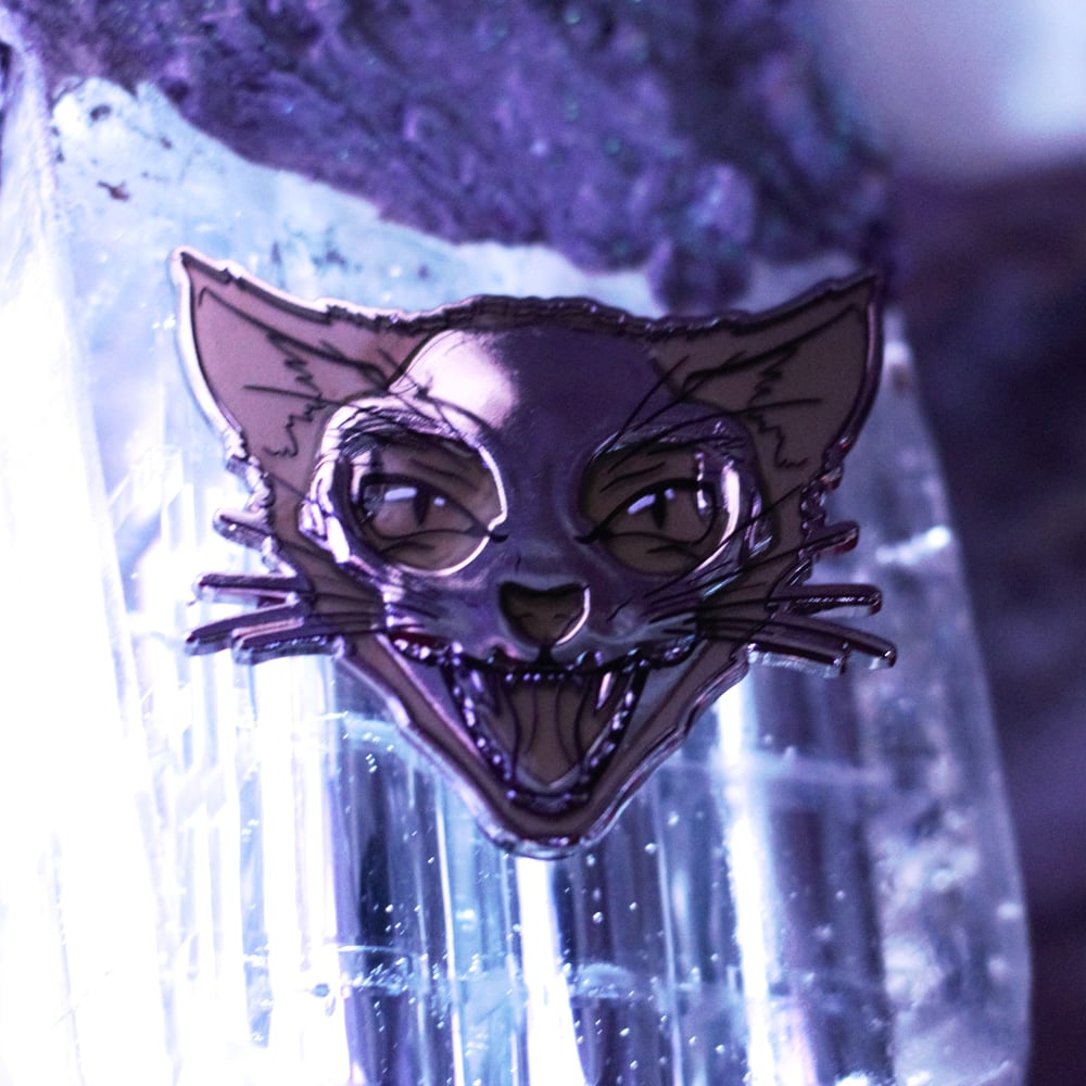 Fierce Schrödinger's Cat Pin