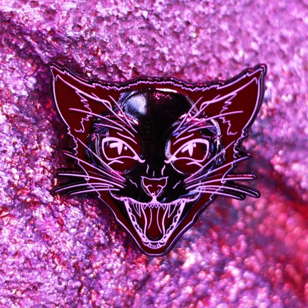Fierce Schrödinger's Cat Pin