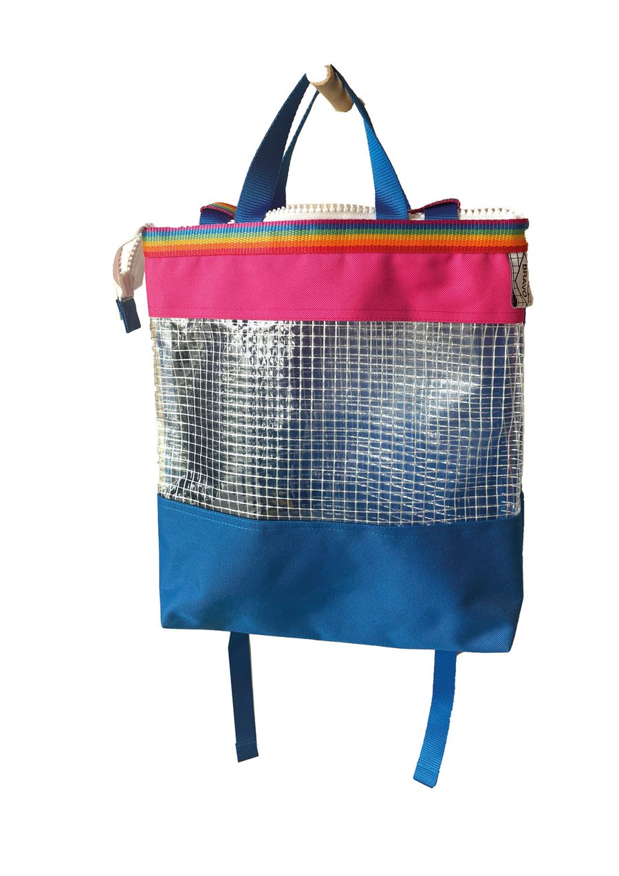 Image of Ghostbag format medium - bicolore bretelle bleue