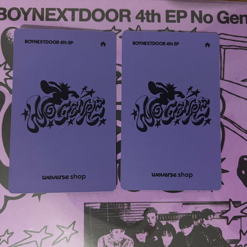 Image of BOYNEXTDOOR ‘NO GENRE’ Weverse Shop POB Photocard (Photobook Ver.)