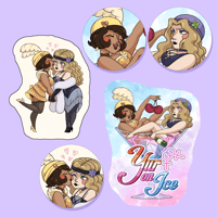 Image 4 of LesBruAbba prints, stickers, and buttons, logo pride flags