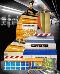 Plate No; 591: Subway Muse (for the NYC Metropolitan Transit Authority poster campaign)