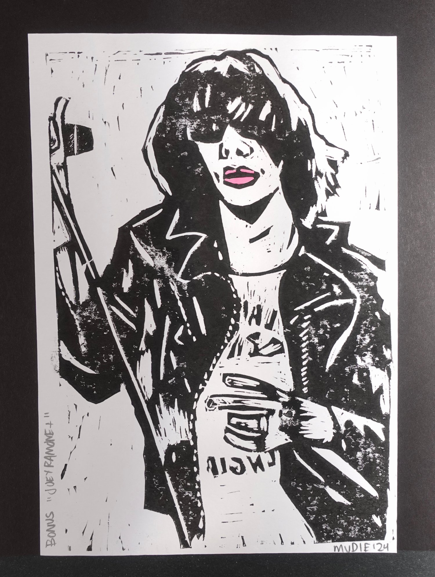 Image de Joey Ramone-Impression en lino