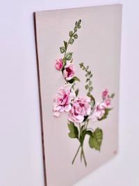 Image 2 of Hollyhocks On Pink