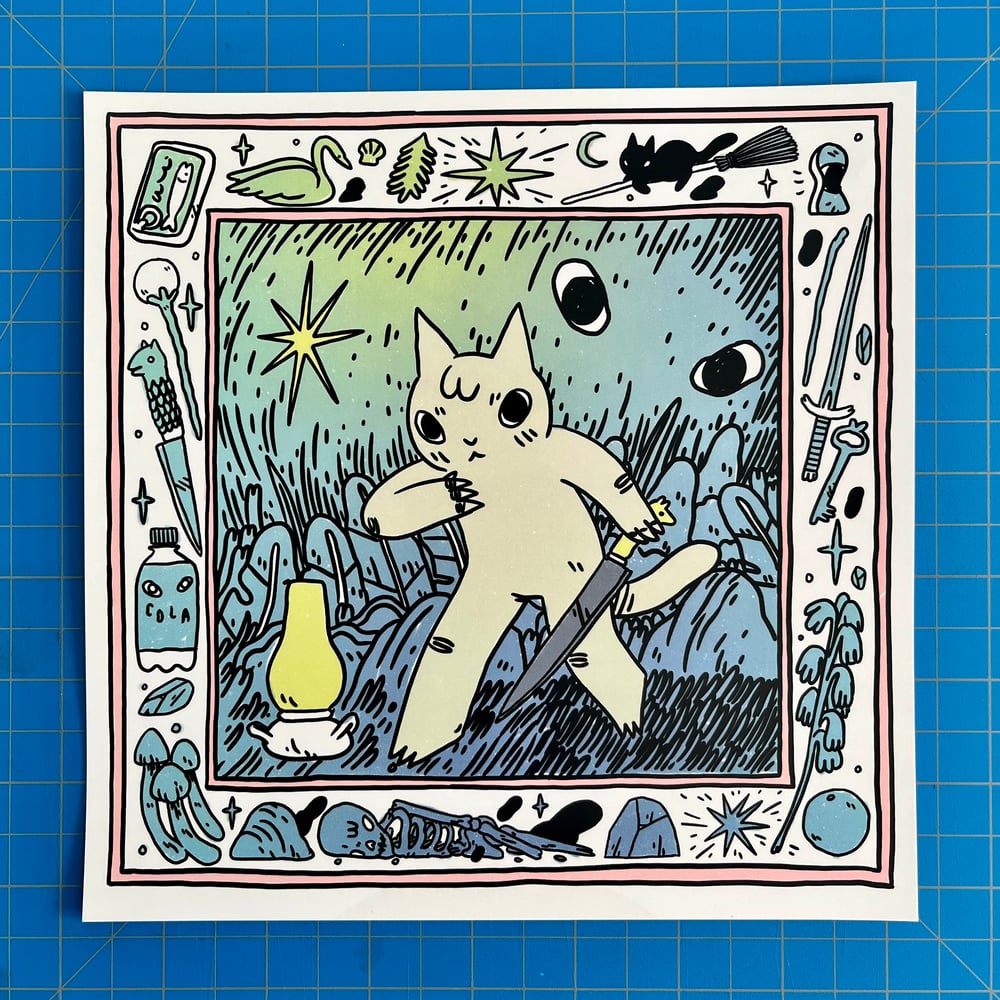 Image of Adventure Cat Mini-Poster