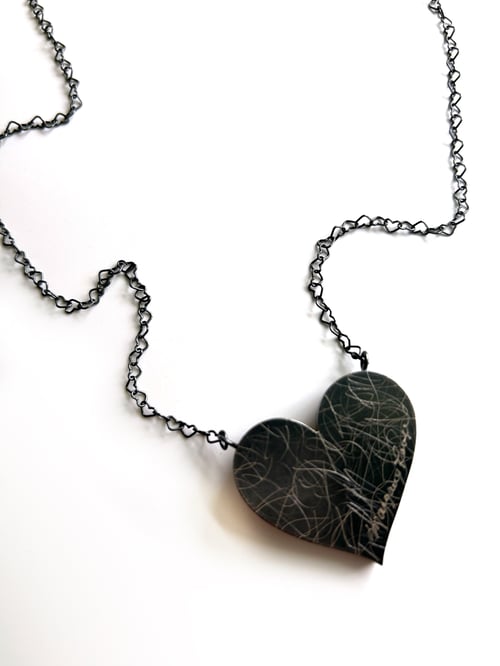 Image of Bust Heart Necklace - Chocolate