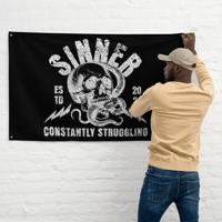 Image 2 of SkullnSnake flag