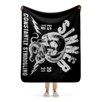 Image 1 of SkullnSnake Sherpa blanket