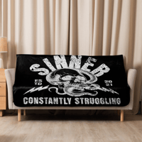Image 3 of SkullnSnake Sherpa blanket