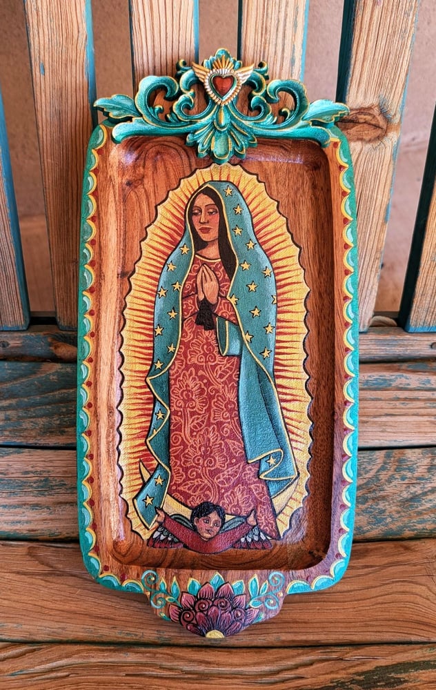 Image of LUPITAS! ~ Original and Lovely Our Lady of Guadalupe Painting ~ REDUCED PRICE