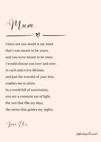 Mum my guiding light 