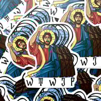 WTWJF What Tabled Would Jesus Flip? Sticker
