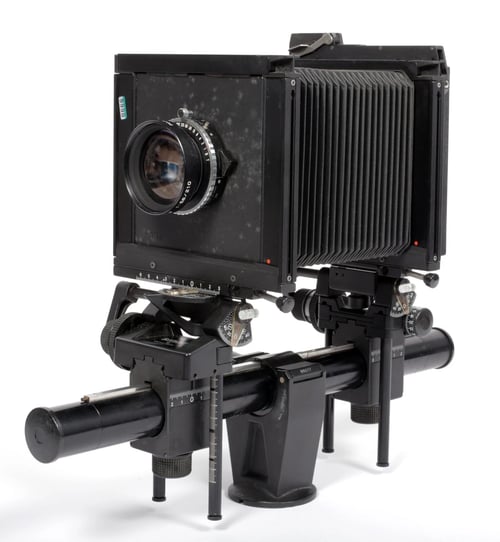 Image of Sinar F1 4X5 Camera with Fuji W 210mm F5.6 MC lens + holders +film +FRESNEL #0666