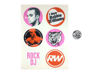 Image 3 of Robbie Williams Sticker Sheet (6 Stickers) 
