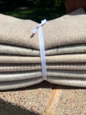 Image of 6 Piece Neutral Bundles Mill Dyed Wool - Two Sizes