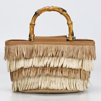 Image 3 of Bamboo Straw Mini Tote 