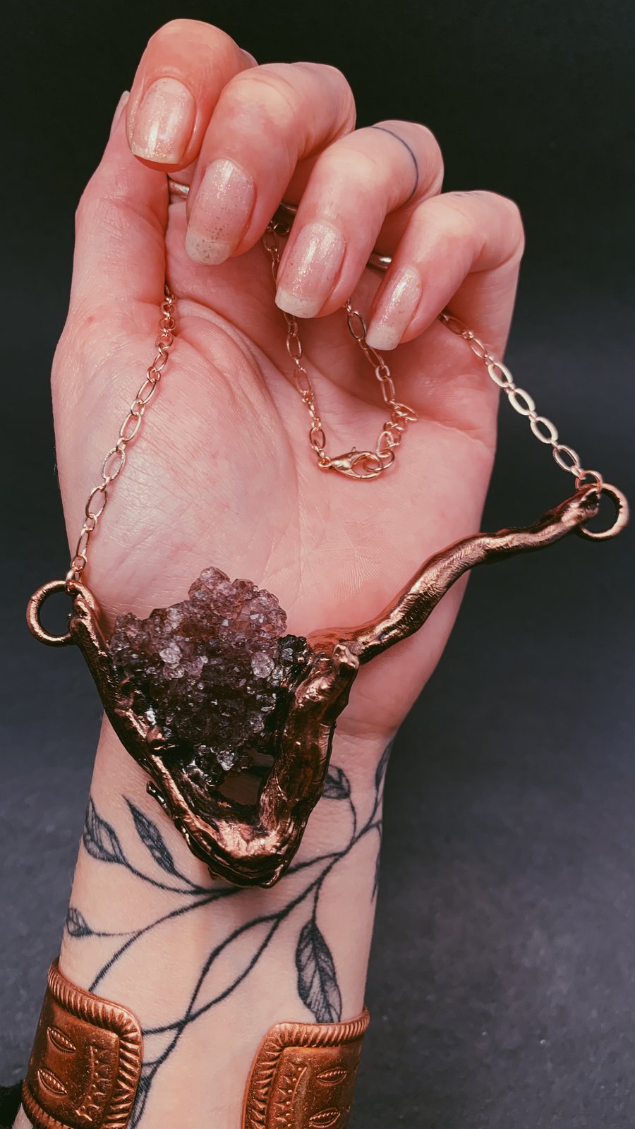 Image of Amethyst Cluster & Tree Root