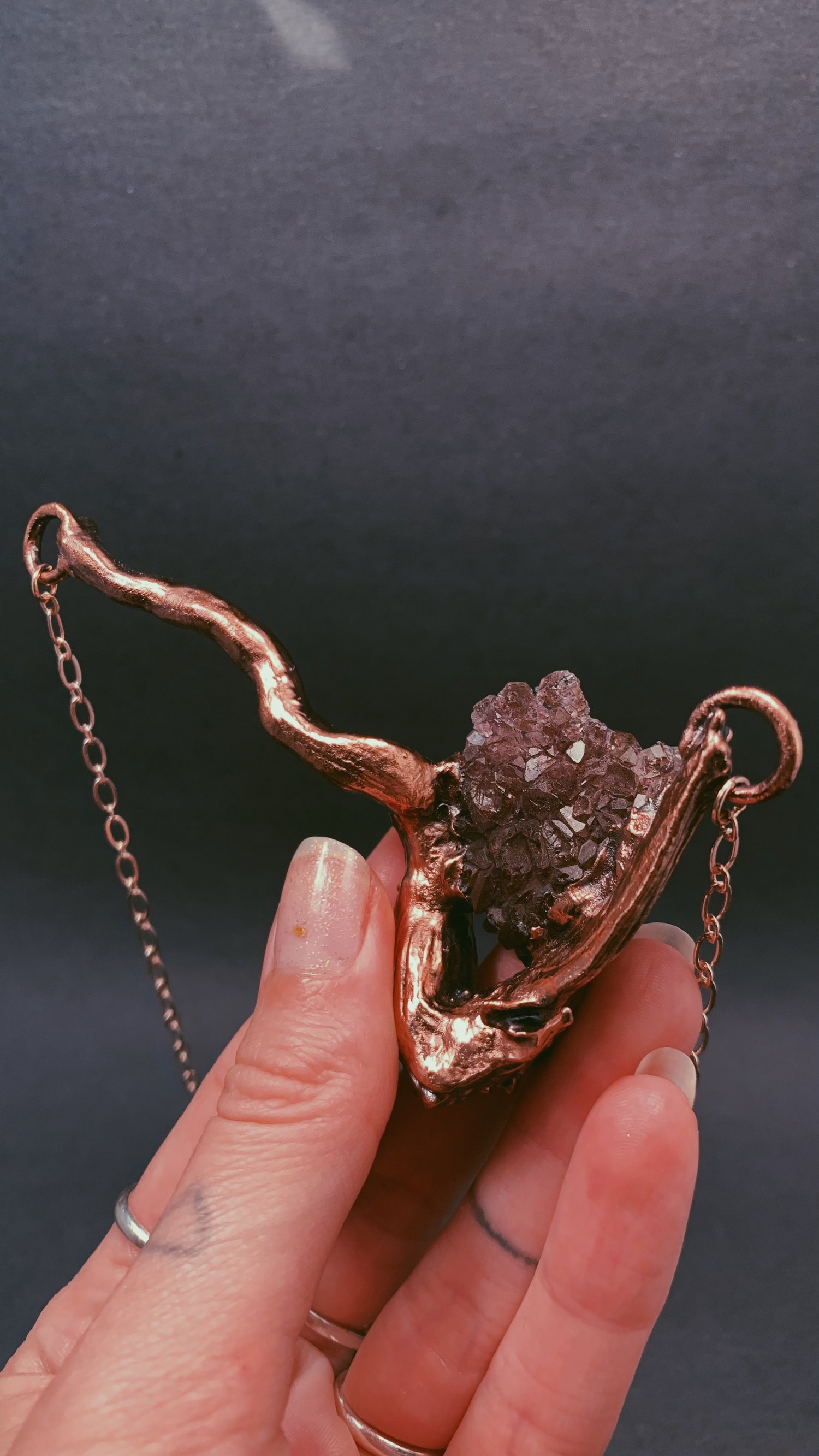 Image of Amethyst Cluster & Tree Root