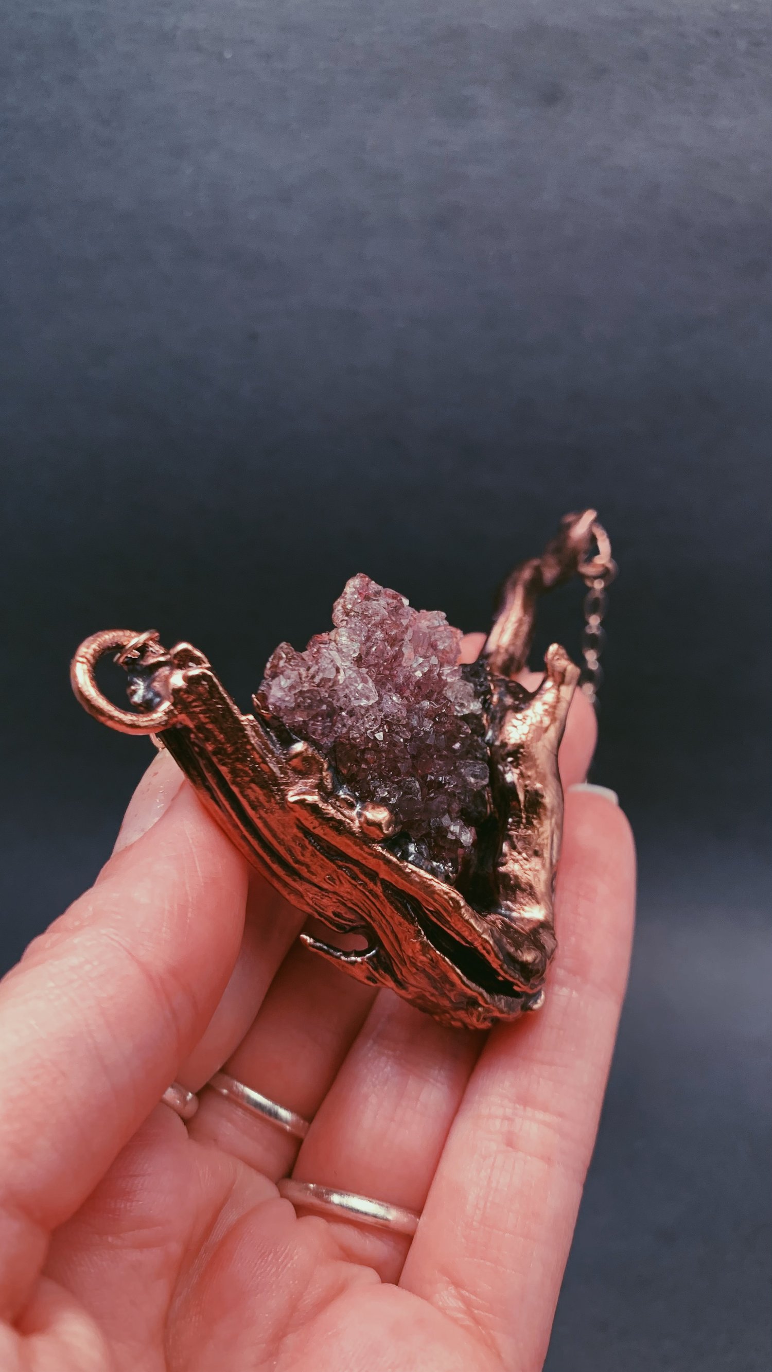 Image of Amethyst Cluster & Tree Root