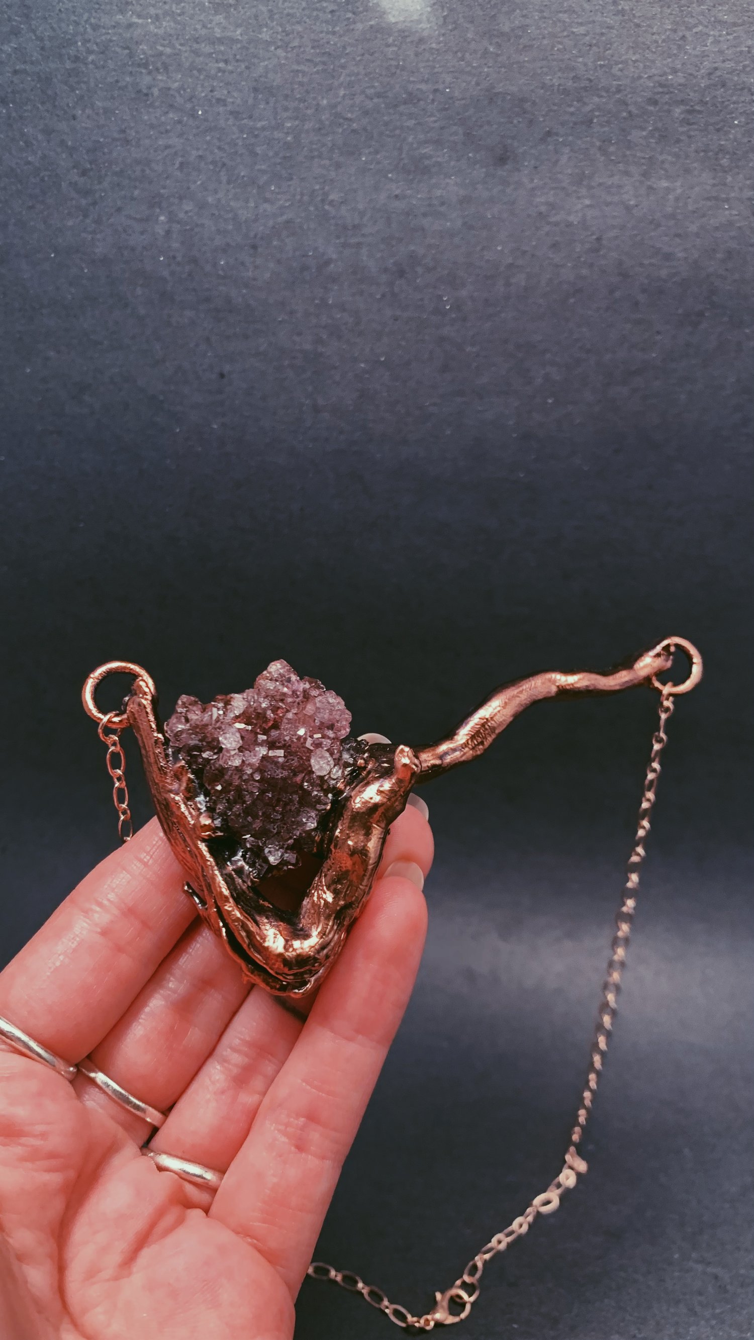 Image of Amethyst Cluster & Tree Root