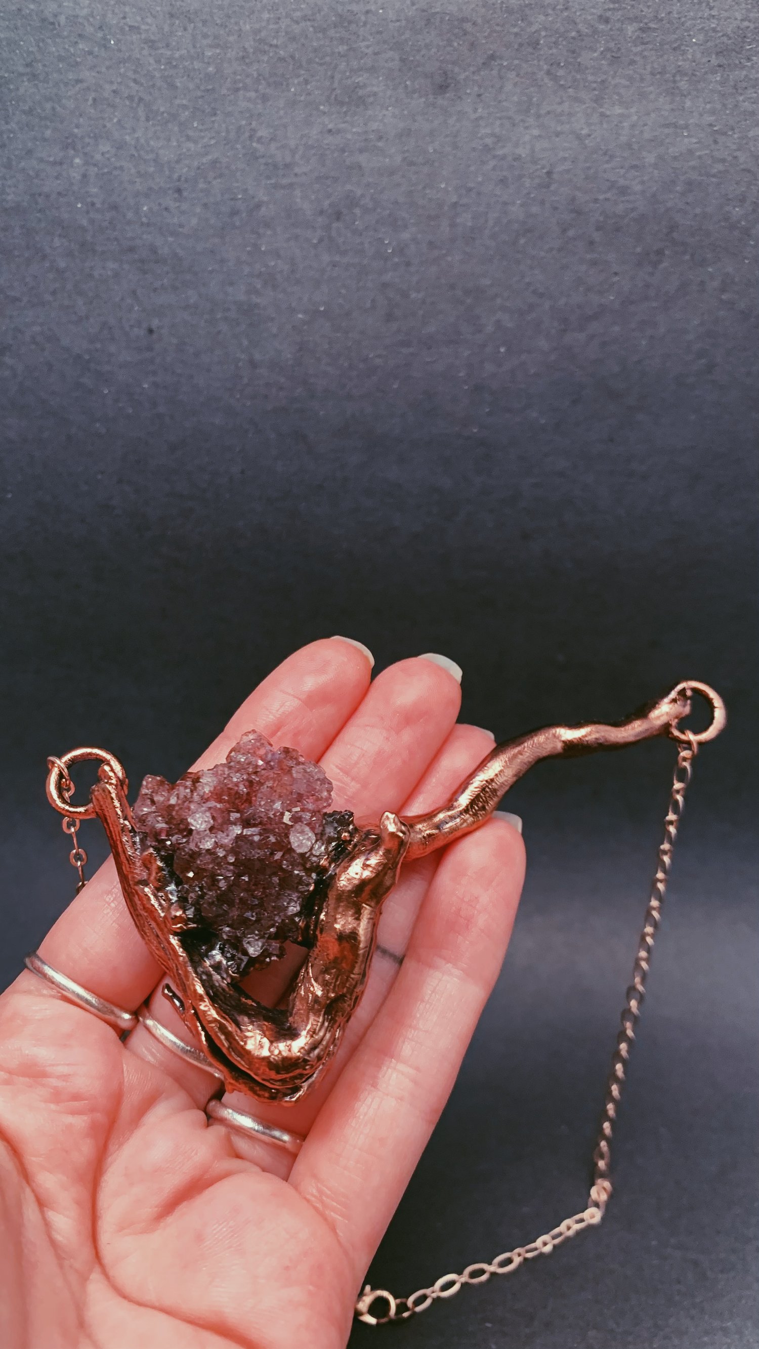 Image of Amethyst Cluster & Tree Root