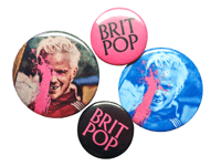 Image 2 of Britpop Robbie Williams 2.25" and 1.5" Inch Button Bundle 