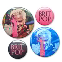Image 1 of Britpop Robbie Williams 2.25" and 1.5" Inch Button Bundle 