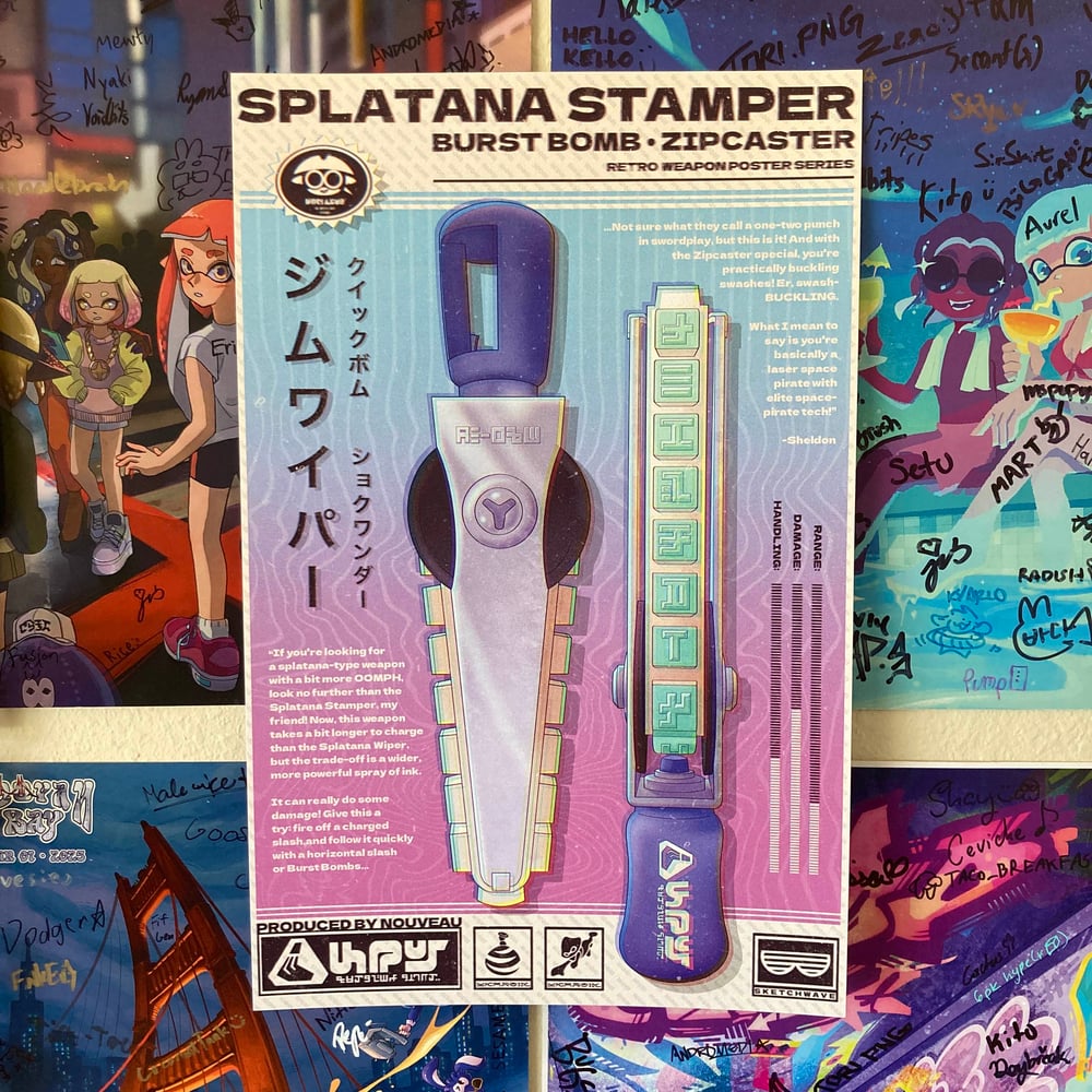 Image of Retro Splatana Stamper Poster