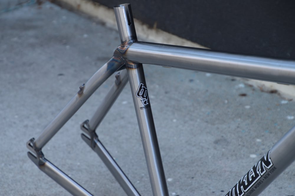 Image of Brooklyn Machine Works V4 Gangsta Track Frameset 2024, Raw