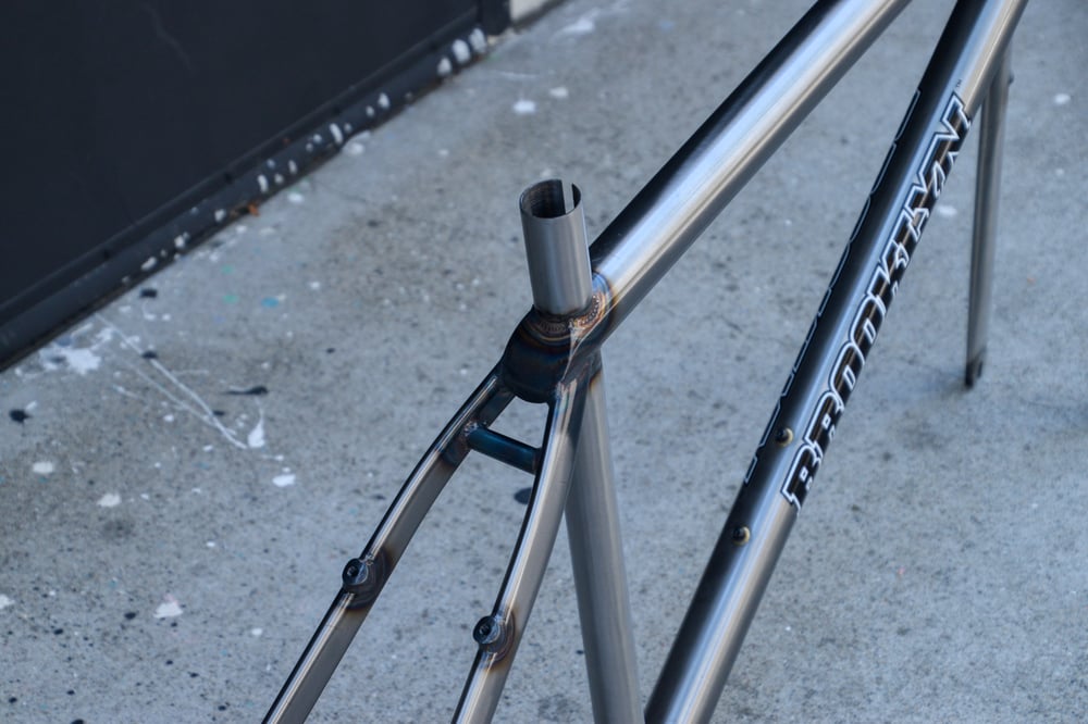 Image of Brooklyn Machine Works V4 Gangsta Track Frameset 2024, Raw