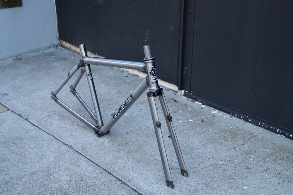 Image of Brooklyn Machine Works V4 Gangsta Track Frameset 2024, Raw